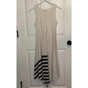 PLANET Lauren G Tank Dress Midi sleeveless Pockets Size 1 fits 4-8 White
